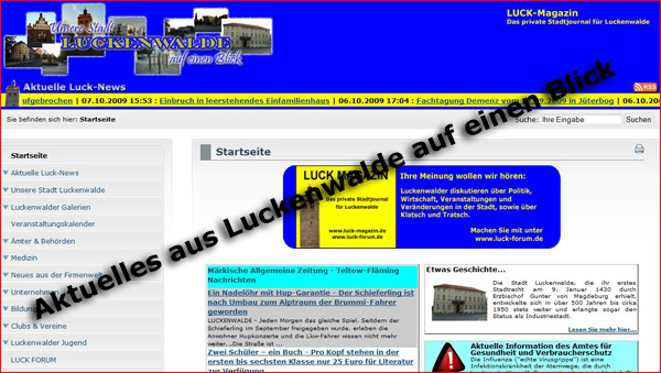 LUCK MAGAZIN - Das private Stadtjournal fr Luckenwalde